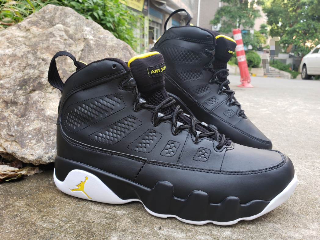 New Air Jordan 9 Retro Black White Yellow - Click Image to Close